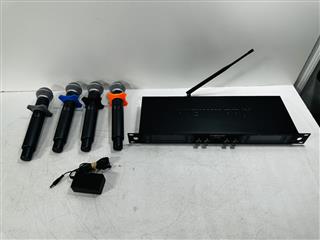 PHENYX PRO PTU-5000 4H-US UHF WIRELESS QUAD MICROPHONE SYSTEM